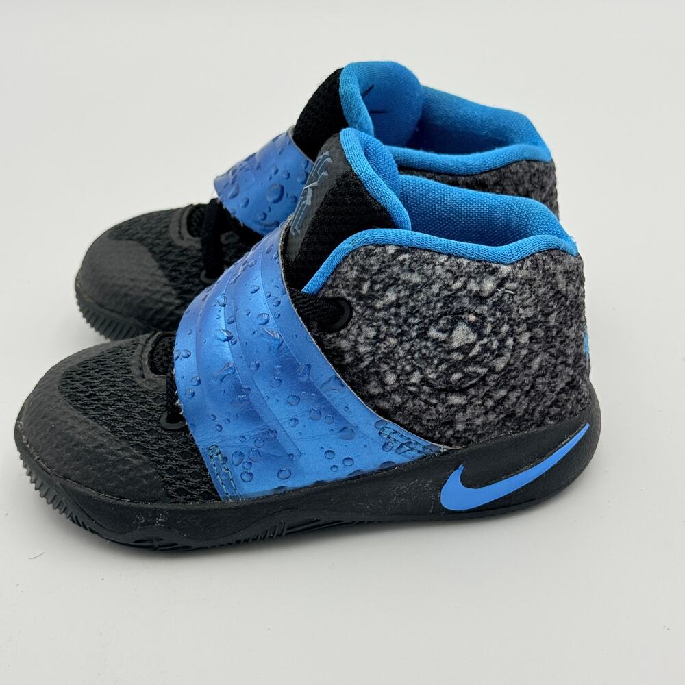 Nike Kyrie 2 Wet Water Drops Toddler Shoes Size 6C Black Blue 827281-005